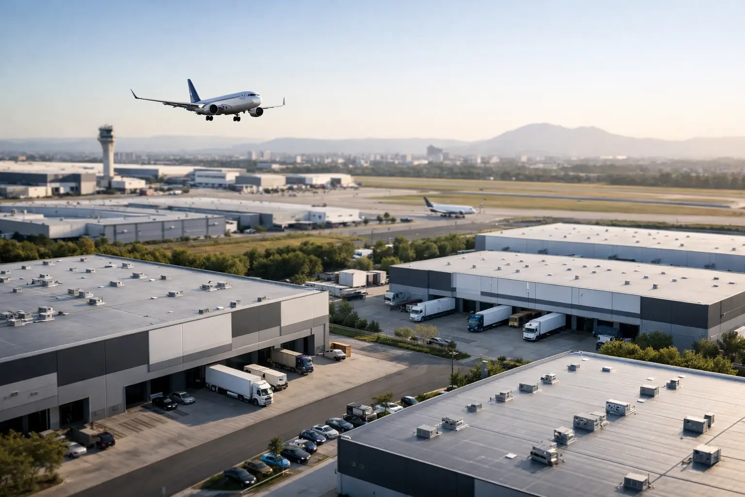 Parque industrial cerca del aeropuerto: qué exige