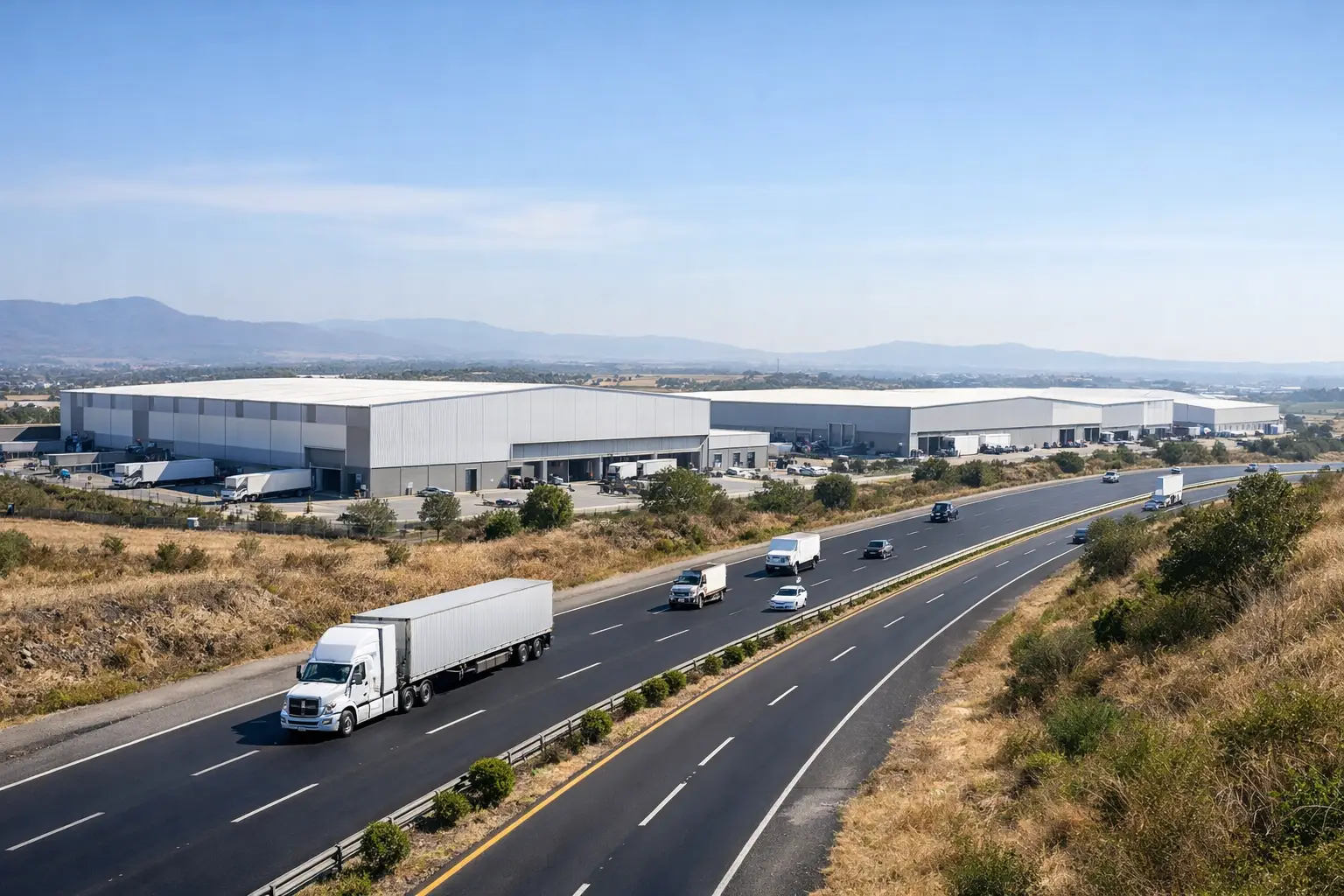 Naves industriales sobre carretera al Salto