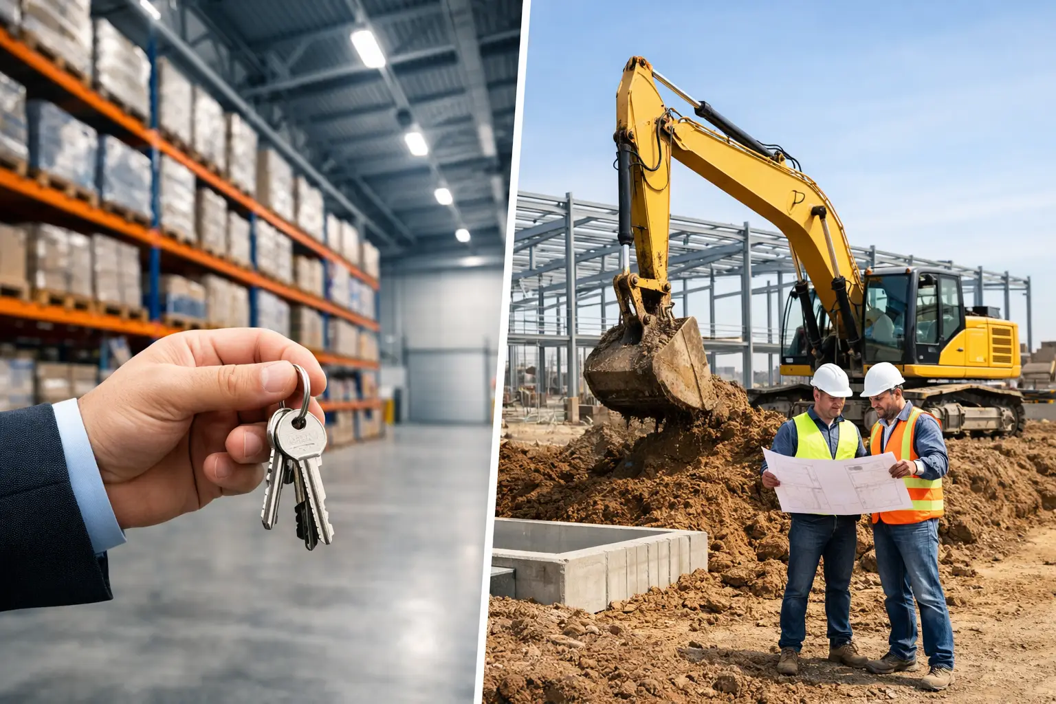 Compra versus construcción de una bodega industrial